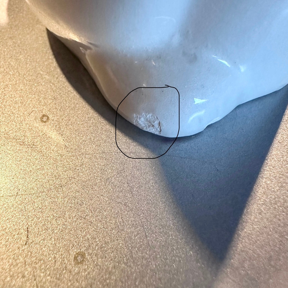 Vintage Bunny Rabbit Bud Vase 1980 FTDA Weiss Ceramics Brazil 7.5” Purple Flower - Picture 8 of 9